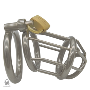 Accessoire de chasteté en métal, design barreaudé unique