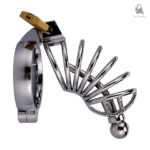 Cage de chasteté métal avec plug pénis - Lumenis