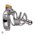 Cage de chasteté métallique avec plug urètre