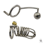 Cage de chasteté design ergonomique avec plug anal