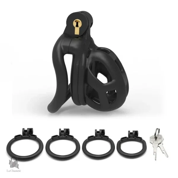 Cage de chasteté silicone confortable et sécurisée