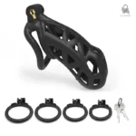 Cage de chasteté silicone, idéale pour le jeu en couple