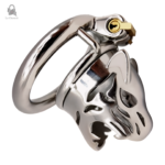Accessoire BDSM : cage de chasteté en métal