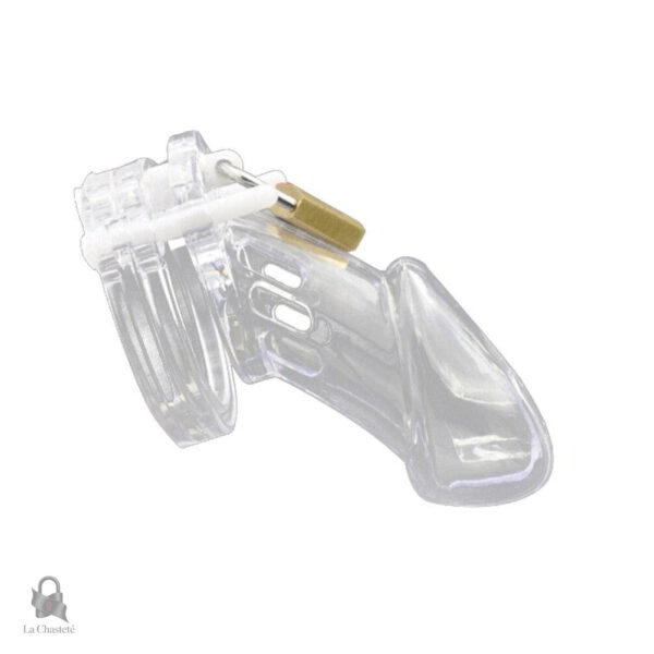 Cage de chasteté transparente en silicone Tedira