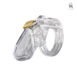 Cage de chasteté en silicone, design transparent et discret