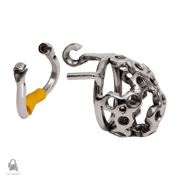 Cage de chasteté métal avec design à pointes