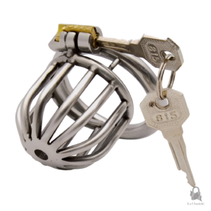 Cage de chasteté en métal avec verrou sécurisé
