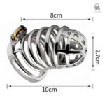 Cage de chasteté Neorys, design en acier élégant