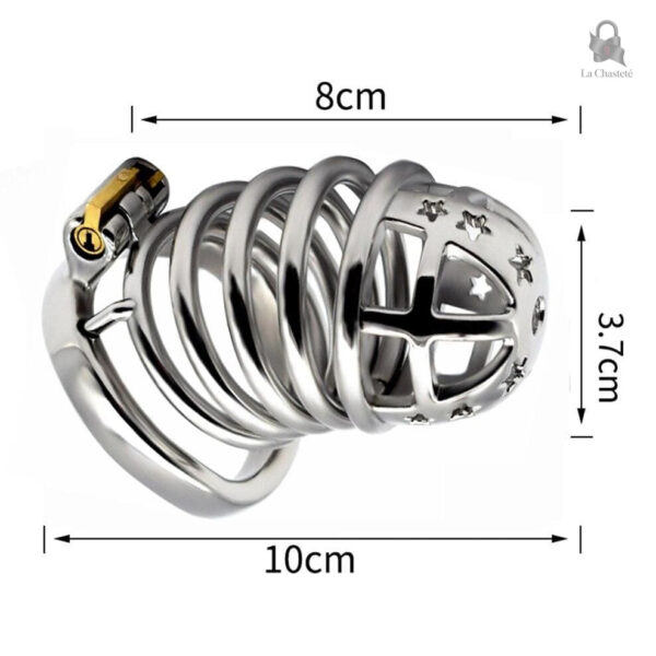 Cage de chasteté Neorys, design en acier élégant