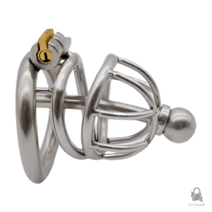 Cage de chasteté métal avec sonde urètre - Valtor