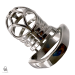 Accessoire de chasteté en métal avec design à barreaux