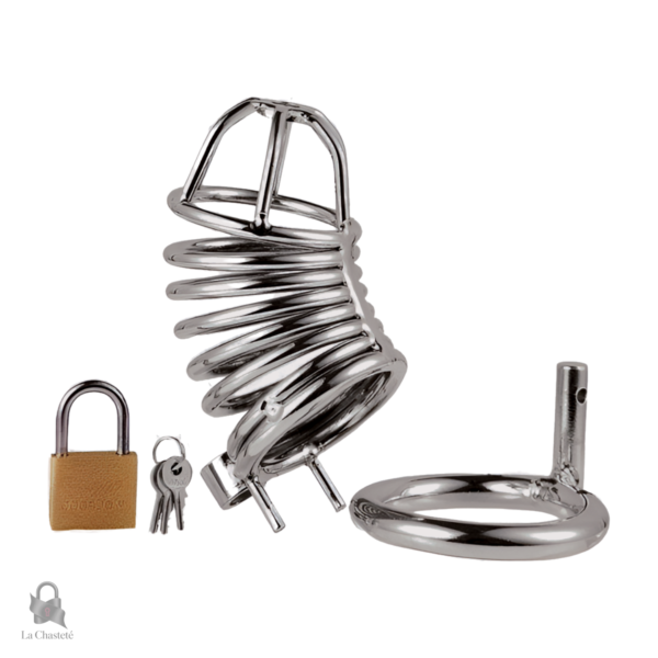 Cadenas de sécurité pour cage de chasteté en métal