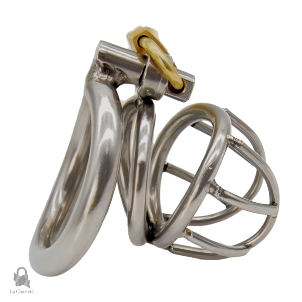 Cage de chasteté métal Vertolix, design sécurisé et élégant