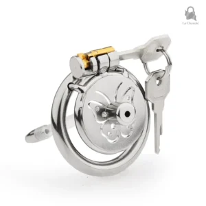 Cage de chasteté métal, design compact et discret