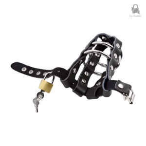 Cage de chasteté en cuir, design élégant