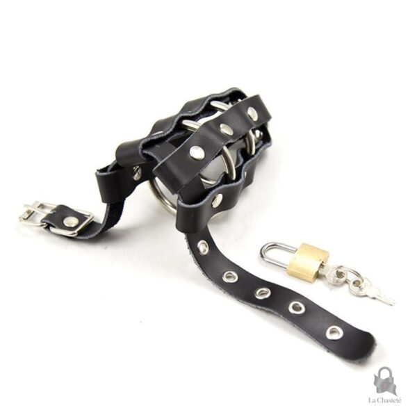 Accessoire de chasteté en cuir, confort et sécurité