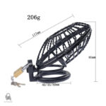Cage de chasteté large en métal pour une utilisation durable
