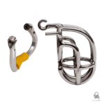 Cage de chasteté en métal, design compact et discret