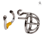 Cage de chasteté en métal, design compact et sécurisé