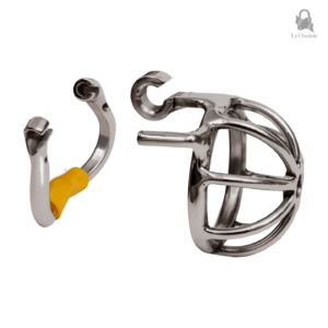 Cage de chasteté en métal, design compact et sécurisé