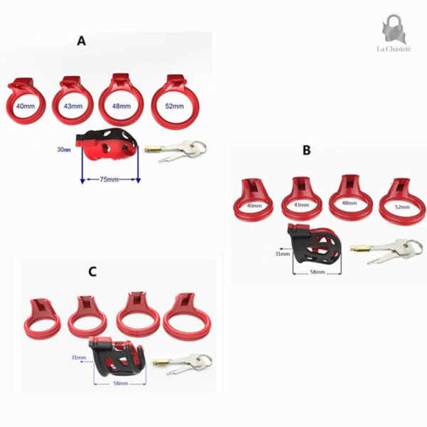 Cage de chasteté légère en plastique, pratique