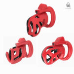 Cage de chasteté en plastique, pour jeux intimes
