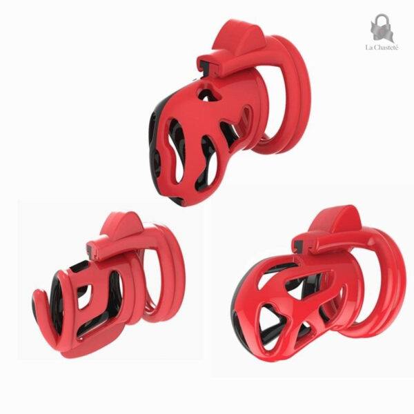 Cage de chasteté en plastique, pour jeux intimes