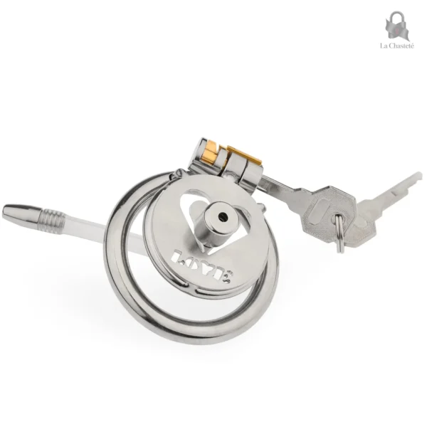 Cage de chasteté compacte en métal pour adultes